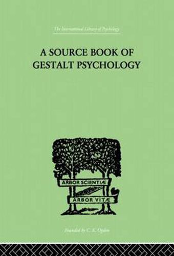 Cover image for A Source Book Of Gestalt Psychology