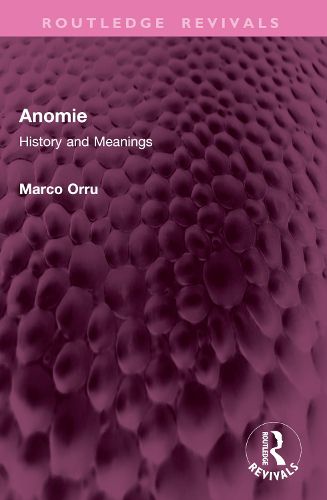 Cover image for Anomie