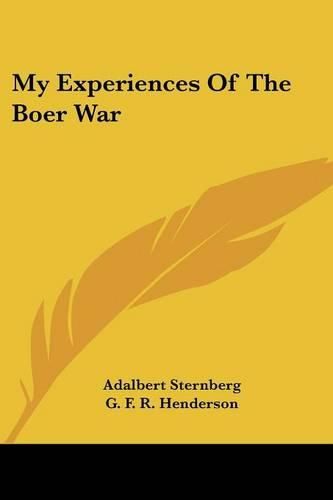 Cover image for My Experiences of the Boer War