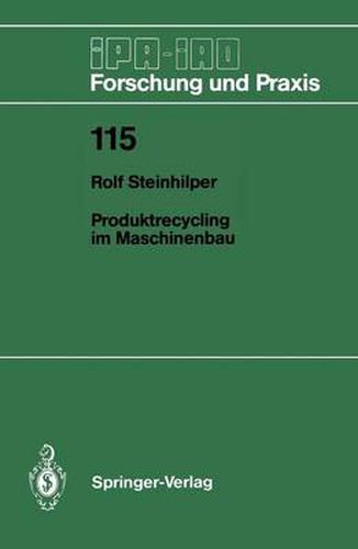 Cover image for Produktrecycling im Maschinenbau