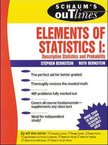 Cover image for Schaum's Outline of Elements of Statistics I: Descriptive Statistics and Probability
