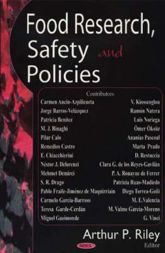 Cover image for Food Research, Safety & Policies