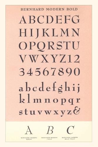 Cover image for Vintage Journal Font Sample Chart, Bernhard