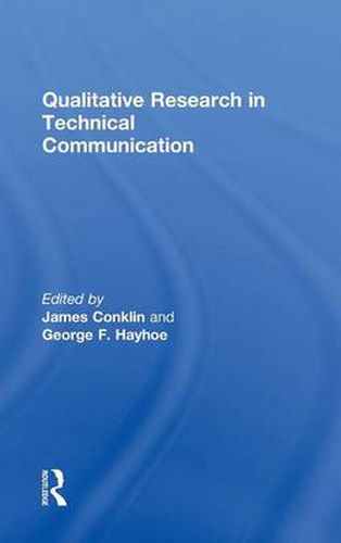 Cover image for Qualitative Research in Technical Communication