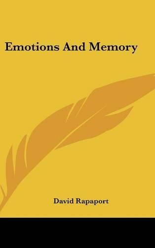 Cover image for Emotions and Memory