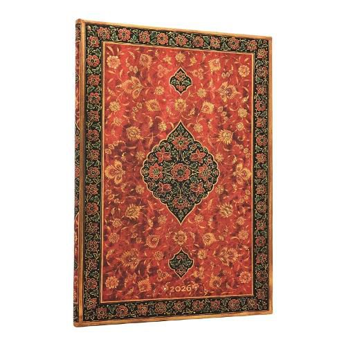 Cover image for 2026 Layla (Persian Poetry) Grande 12-month Vertical Hardcover Flexi Dayplanner 2026 (Elastic Band Closure)