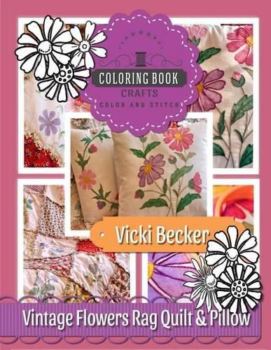 Cover image for Vintage Flowers Rag Quilt & Pillow