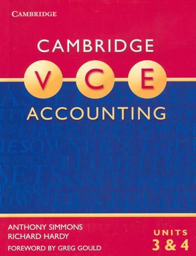 Cover image for Cambridge VCE Accounting Units 3 and 4