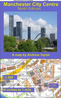Cover image for Manchester City Centre Map: 18 inches to 1 mile