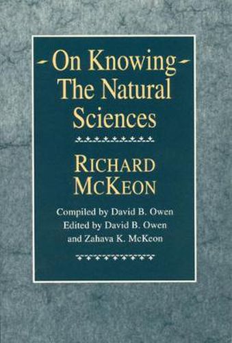 Cover image for On Knowing: Natural Sciences