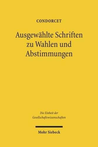 Cover image for Ausgewahlte Schriften zu Wahlen und Abstimmungen
