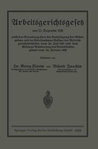 Cover image for Arbeitsgerichtsgesetz