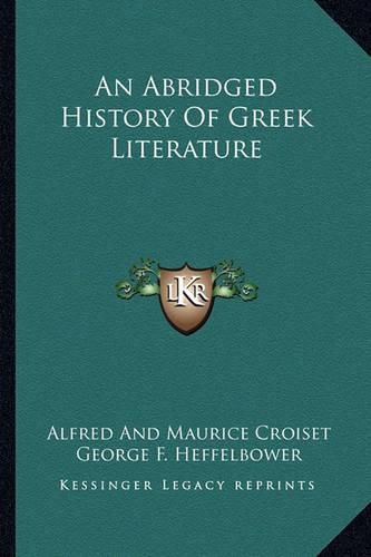 Cover image for An Abridged History of Greek Literature