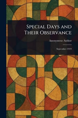 Cover image for Special Days and Their Observance