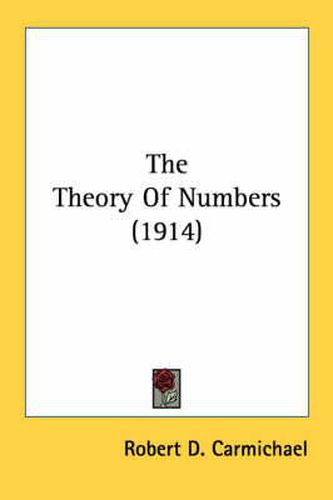 Cover image for The Theory of Numbers (1914)