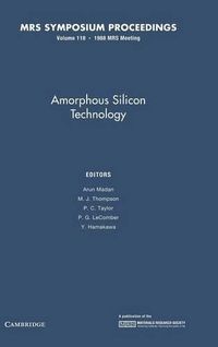 Cover image for Amorphous Silicon Technology: Volume 118