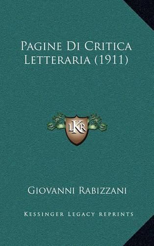 Cover image for Pagine Di Critica Letteraria (1911)