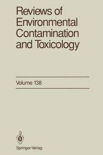 Cover image for Reviews of Environmental Contamination and Toxicology: Continuation of Residue Reviews