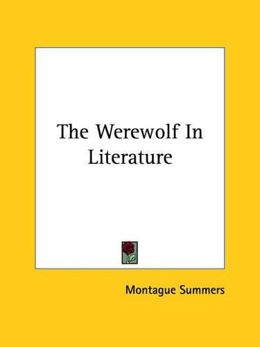 Cover image for The Werewolf in Literature