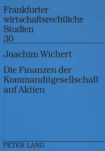 Cover image for Die Finanzen Der Kommanditgesellschaft Auf Aktien