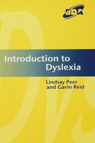 Cover image for Introduction to Dyslexia