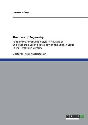 Cover image for The Uses of Pageantry