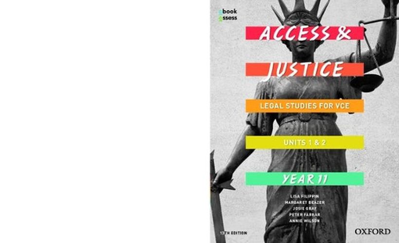 Cover image for Access and Justice VCE Legal Studies Units 1&2 Student book + obook assess