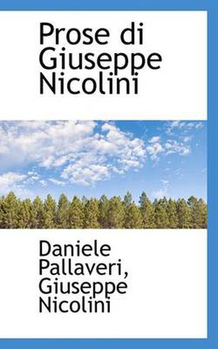 Cover image for Prose Di Giuseppe Nicolini