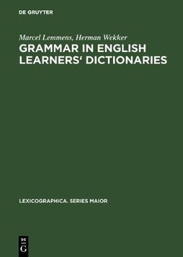 Cover image for Grammar in English learners' dictionaries