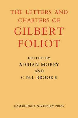 Cover image for Gilbert Foliot and His Letters