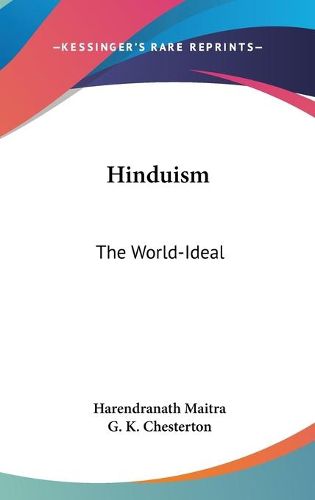 Cover image for Hinduism: The World-Ideal