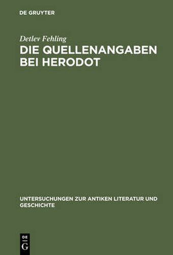 Cover image for Die Quellenangaben bei Herodot