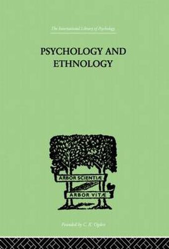 Cover image for Psychology and Ethnology