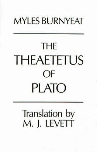 Cover image for The Theaetetus of Plato