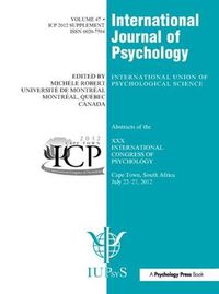 Cover image for XXX International Congress of Psychology: Abstracts