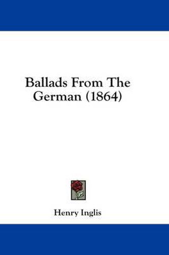 Cover image for Ballads from the German (1864)
