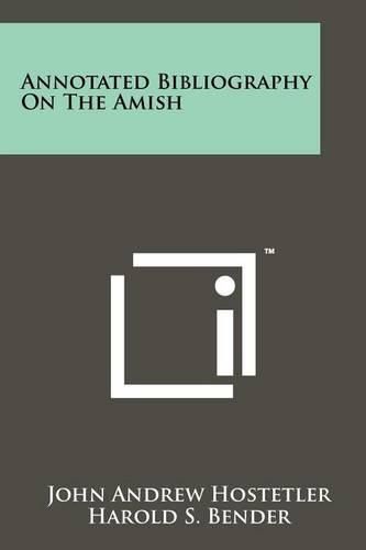 Cover image for Annotated Bibliography on the Amish