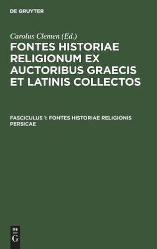 Fontes historiae religionis Persicae