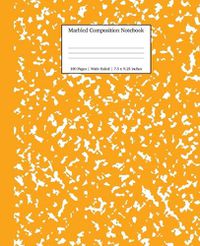 Cover image for Marbled Composition Notebook: Orange Marble Wide Ruled Paper Subject Book