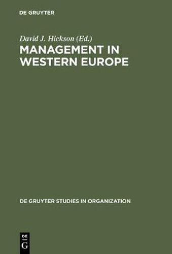 Cover image for Management in Western Europe: Society, Culture and Organization in Twelve Nations