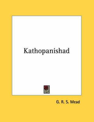 Cover image for Kathopanishad