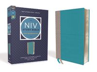 Cover image for NIV Study Bible, Fully Revised Edition, Leathersoft, Teal/Gray, Red Letter, Comfort Print