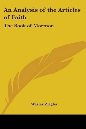 Cover image for An Analysis of the Articles of Faith: The Book of Mormon