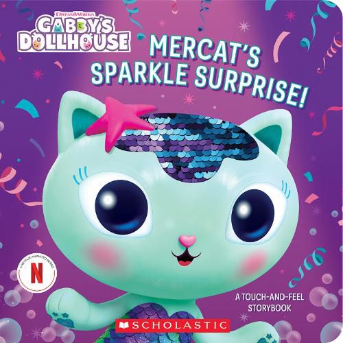 Cover image for Mercat's Sparkle Surprise! A touch-and-feel Storybook (DreamWorks: Gabby's Dollhouse)
