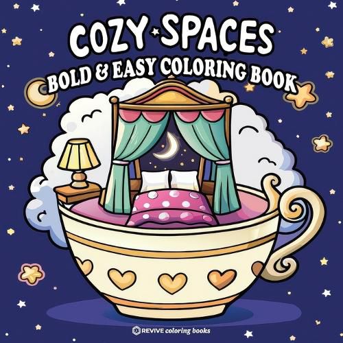 Cover image for Bold & Easy Cozy Spaces Coloring Book