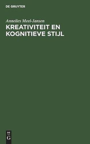 Cover image for Kreativiteit en kognitieve stijl