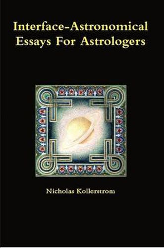 Cover image for Interface-Astronomical Essays for Astrologers.