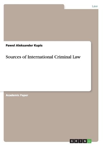 Cover image for Sources of International Criminal Law