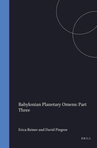 Cover image for Babylonian Planetary Omens: Part Three