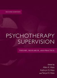 Cover image for Psychotherapy Supervision: Theory, Research, and Practice